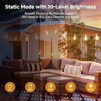 2x25FT Solar String Lights with Remote, 3 Mode Patio Lighting, White - Image 6