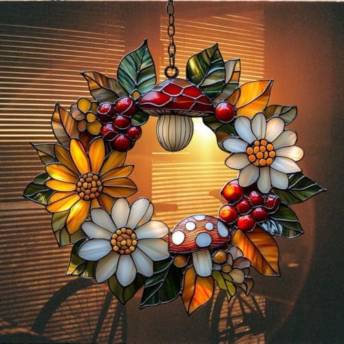 Floral Wreath Acrylic Suncatcher - Image 7