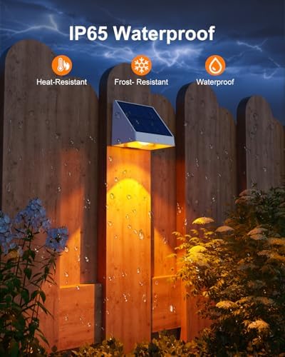 12 Pack Multicolour Solar Power Fence Lights Outdoor LED Waterproof - Image 6