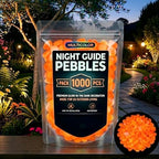 Magical Glowing Pebbles,1000PCS Colorful Glow-in-the-Dark Garden Stones,Waterproof Night Guide Pebbles Glow in the Dark,Glow in the Dark Rocks Outdoor,for Garden Path Yard Fish Tank (Orange,1000) by Unknown