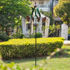 DREAMYSOUL Large Wind Spinner Outdoor, 92.5" Metal Tulip Wind Mills, 360 Degrees Rotating Kinetic Wind Sculptures & Spinners for Home Lawn Backyard Patio Garden Decor Yard Art - Image 3