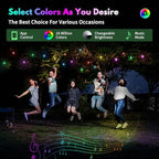 BBG Outdoor String Lights 100FT（2 * 50FT）- RGBW Color Changing String Lights for Outside with APP & Remote Control, Dimmable Patio Lights Outdoor Waterproof, Music Sync, Shatterproof, Linkable, Timer - Image 2