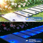 Blue Solar Driveway Lights Outdoor 6 Pack Dock Deck Lights IP68 Waterproof - Image 3