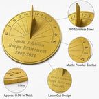 Custom Sundial Retirement Gift for Men Or Women, Personalized Custom Retirement Gift with Name and Date - Image 4
