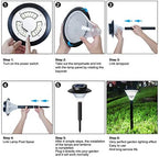 39LED Bright White Solar Pathway Lights Ground Stake Light IP65 Waterproof on/Off Solar Garden Lawn Light with Larger Solar Panel for Outdoor Yard Walkway 2Pack - Image 5