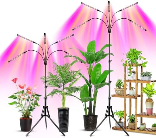 Wolezek Grow Lights for Indoor Plants with Stand, Red Blue Full Spectrum by WOLEZEKLED