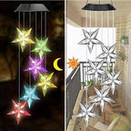 Hummingbird Solar Wind Chimes for Outside - Color Changing LED Outdoor Solar Lights Waterproof Windchimes, Home Garden Patio Yard Porch Decoration (Star) - Image 3