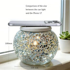 Aukora Solar Table Lamp, Waterproof Outdoor LED Light & Replacement Top, Panel Lantern Lid for Patio Garden Balcony Decor(Crack Glass) - Image 2