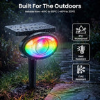 IP67 Solar Lights Outdoor Waterproof, 2CCT & RGB Landscape Lights, 4 Pack - Image 6
