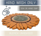 Magnolia Garden 12-Inch Sculpted Sunflower Decorative Stepping Stone – 3D Floral Resin Garden Walkway Tile – Vibrant Amber Flower Outdoor Accent - Image 3