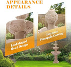 48.4" H Large Water Feature with Pineapple Top, 3 Tier Italian Water Fountain Outdoor with Waterfalls & Pump, Roman Pillar Garden Fountain for Garden, Backyard, Patio and Home Decor - Image 5