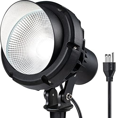 SUNVIE LED 40W Spot Lights Outdoor 5000K Daylight White Plug in Flag Pole Light 120V Ultra Bright Landscape Spotlights for Yard House Tree Lawn Signage Outdoor Spotlight with Stake & 5.5FT Cord by SUNVIE
