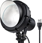 SUNVIE LED 40W Spot Lights Outdoor 5000K Daylight White Plug in Flag Pole Light 120V Ultra Bright Landscape Spotlights for Yard House Tree Lawn Signage Outdoor Spotlight with Stake & 5.5FT Cord by SUNVIE