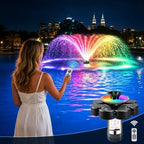 RELIY Pond Fountain Aerator, 50W RGBW Fountain Light 1HP 110V 15000 GPH Fountain Pump, Fully Automatic Powerful Lake Floating Fountain, 100 FT Power Cord, Pond Fountains For Large Ponds - Image 6