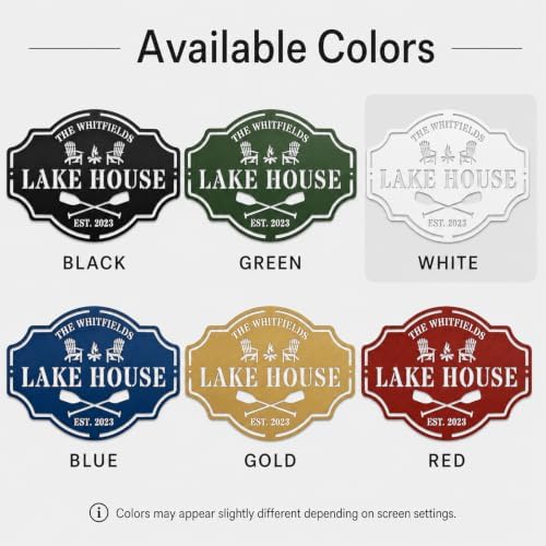 Custom Lake House Welcome Sign,Personalized Metal Lake House Signs,Lake House Decor,Personalized Metal Sign,Custom Outdoor Decor - Image 5