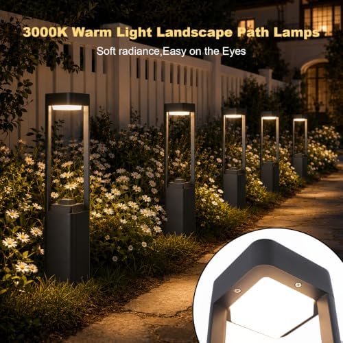 23.62 Inch 3000K LED Pathway Lights for Outdoor Waterproof Driveway Lights - Image 3