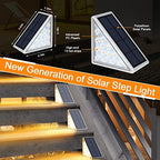 AUDLES 8PK Solar Step Lights, Outdoor Decor Stair Lights Deck Light Waterproof IP67 Solar Lights for Deck, Yard, Patio, Garden, Walkways, Front Door, Pathway, Driveway, Porch - Image 4
