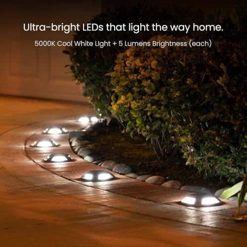 Home Zone Living 4PK Solar Deck Lights, Outdoor Dock and Driveway, Black - Image 4