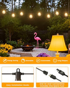 Zuske Outdoor String Lights Waterproof, 100FT LED Patio Lights with 50 Shatterproof G50 Globe Bulb(2 Spare), Connectable Dimmable Outside Hanging Lights for Backyard Porch Balcony Gazebo - Image 3