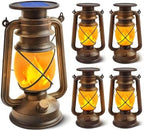 Solar Lanterns Outdoor Waterproof, 4 Pack Vintage LED Hanging Lights by Wondrastical