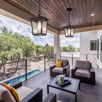 Outdoor Pendant Light, Black Outdoor Porch Hanging Light fixtures - Image 3
