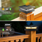 Peasur 6 Packs 4x4 Post Solar Lights with 3 Modes - Image 6