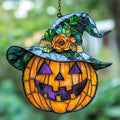 Funny Witch Jack-o'-Lantern Acrylic Suncatcher by AVAGAN
