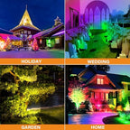 Low Voltage RGBW LED Landscape Lights Spot Lights Outdoor for Yard Garden Decor Spotlight, 12V-24V Low Voltage Landscape Lighting with 16 Color Changing and Remote IP68 Waterproof (6) - Image 6