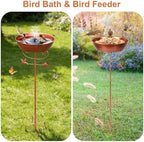 Bird Baths for Outdoors Freestanding Birdbath with Solar Powered Fountain - Image 5