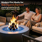 Gaspro Ceramic Fire Balls, 4-Inch Set of 12 Black Fireplace Balls - Image 2