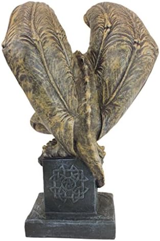 Design Toscano Abbadon Gothic Gargoyle Indoor/Outdoor Garden Statue on Celtic Base, 12 Inches Tall, Cast Stone Resin, Two Tone Stone Finish - Image 5