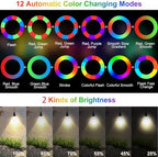 Cly Solar RGB Spotlights Outdoor Garden Floodlight Landscape Spotlights 6-1 - Image 3