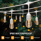 Mlambert 3 Colors 48FT LED Solar String Lights with Remote, 3 Modes, White - Image 3