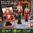 Outdoor Nutcracker Christmas Decor Lights, 2 Pack 48.2" Metal Yard Stakes - Image 3