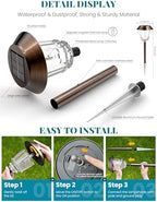 Solar Lights Outdoor Waterproof, 10-40 LM Dimmable Glass and Metal - Image 4