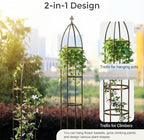 Garden Obelisk Trellis 100% Metal Heavy Duty 5.5 ft for Climbing Vines - Image 5