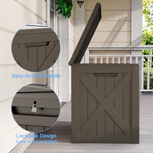 EasyUp 40 Gal Waterproof Outdoor Storage Box Weatherproof Deck Box - Image 4