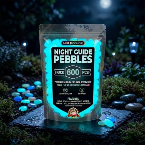 600pcs Glow in The Dark Garden Stones Glow in The Dark Pebbles DIY - Image 4