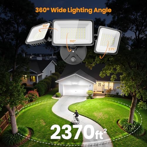 Onforu 130W Dusk to Dawn Flood Lights Outdoor,6500K Outdoor Lighting,13000LM Super Bright Lights,IP65 Waterproof Hardwired LED Security Lights for Garage,Yard,Outside - Image 7