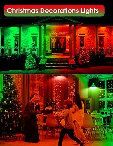 Fulighture Red and Green Light Bulbs 4 Pack,Par38 LED Red Green Flood - Image 4