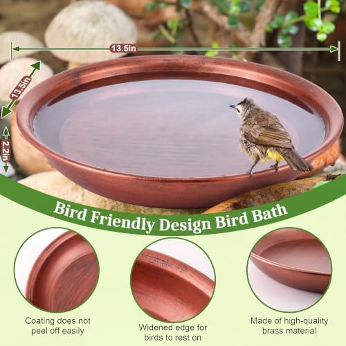 Bird Bath Bowl Outside, Large Bird Bath Bowl Replacement, Standing - Image 2