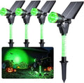 Halloween Solar Spot Lights Outdoor Waterproof Decor, Green 4 Pack by Gorrzai