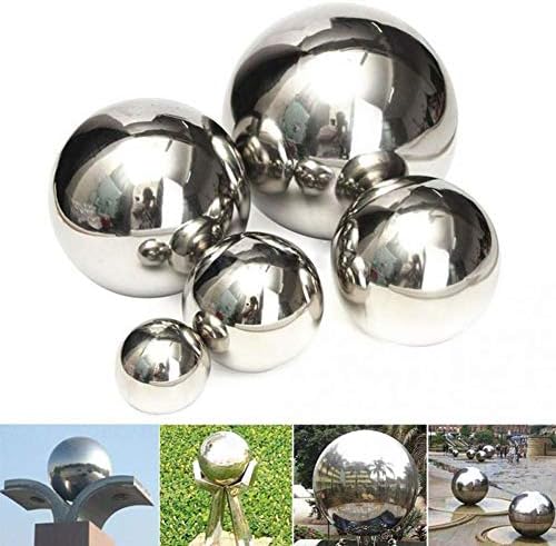 35 cm/13.8 inch Diameter Gazing Globe Mirror Ball,Silver Stainless Steel Polished Reflective Smooth Garden Sphere,Colorful and Shiny Addition to Any Garden or Home - Image 4