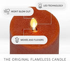 Luminara - Flameless LED Battery Operated Flickering Pillar Candles - Burnt Orange- Pack of 1-3x6.5 - Realistic Moving Flame Real Wax Indoor/Outdoor - Image 3