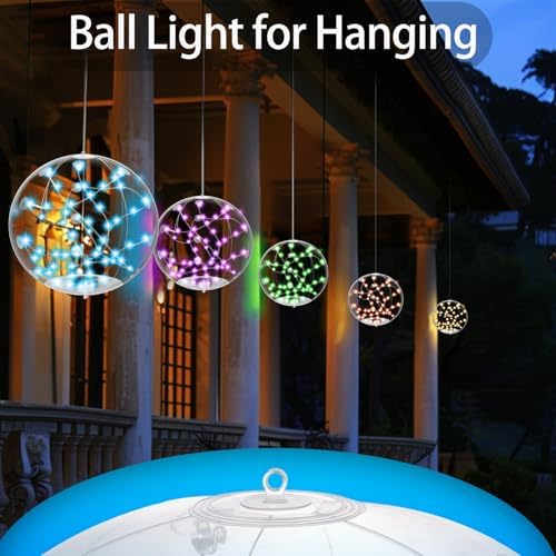 LuckSky 4 Pack Inflatable Solar Floating Pool Lights, RGBW 14.5" Waterproof LED Balls with Remote, 16 Colors, 4 Modes, Timer, Dimmable, Auto On/Off – Best Pool Gift & Outdoor Decoration for Summer - Image 4