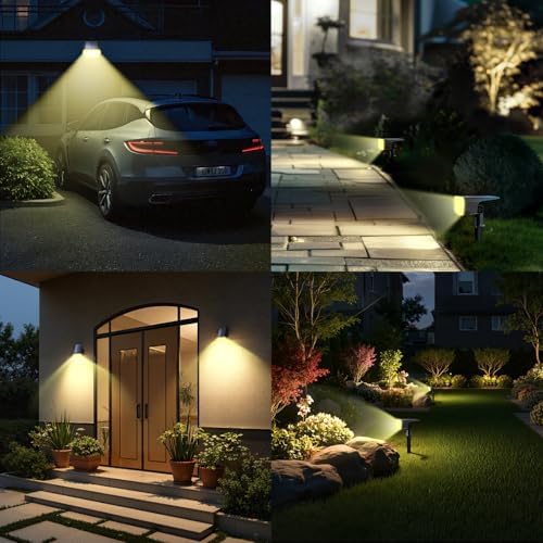 TECKNET Solar Spot Lights Outdoor Waterproof, 59 LEDs, Warm White, 4 Pack - Image 7