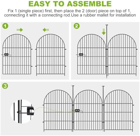 ADAVIN Garden Fence, 32in 16 Panels Dog Fence Outdoor for Yard, 35 Ft - Image 3