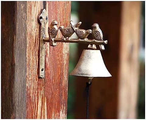 Cast Iron Bell for Front Door, Antique and Vintage Style Outdoor Dinner Bell, Mountable, Loud Welcome Bell for Home Decor, Church, School - Image 4