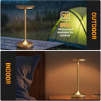 LED Cordless Table Lamp 6000mAh Rechargeable Battery Outdoor Light Bronze - Image 3