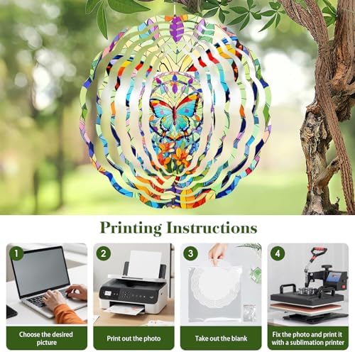 10 Packs 10 Inch Sublimation Wind Spinner Blanks, Aluminum - Image 6